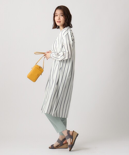 SHOO・LA・RUE(シューラルー)の「◆【洗える】軽やかで柔らかいダブルガーゼ前あきワンピース(ワンピース・レディース・ブルー系2/ホワイト系3/ナチュラル/ネイビー・04/03/02)」の14枚目の写真