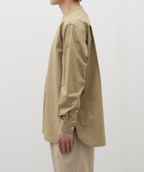 EDIFICE(エディフィス)の「【:colon / コロン】CSH-5 CTN Typewriter HenlyNeck SH(シャツ/ブラウス・メンズ・ベージュ/ネイビー・1/3)」の5枚目の写真