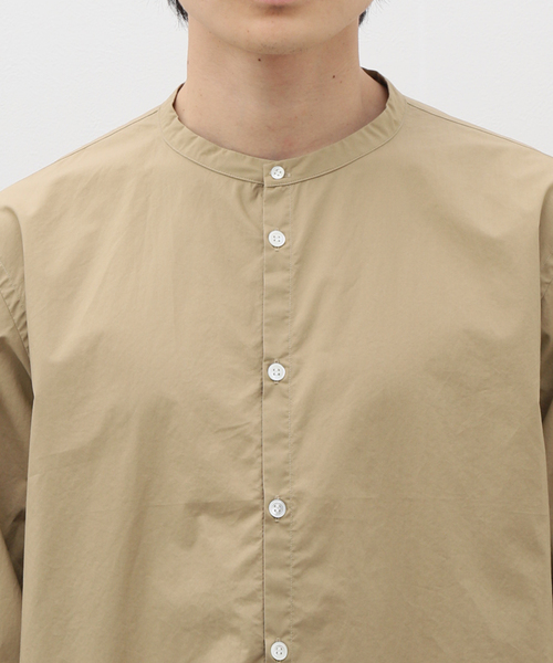 EDIFICE(エディフィス)の「【:colon / コロン】CSH-5 CTN Typewriter HenlyNeck SH(シャツ/ブラウス・メンズ・ベージュ/ネイビー・1/3)」の9枚目の写真