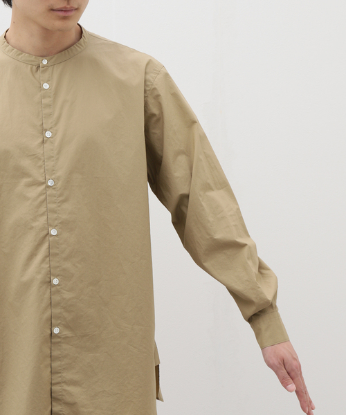 EDIFICE(エディフィス)の「【:colon / コロン】CSH-5 CTN Typewriter HenlyNeck SH(シャツ/ブラウス・メンズ・ベージュ/ネイビー・1/3)」の10枚目の写真