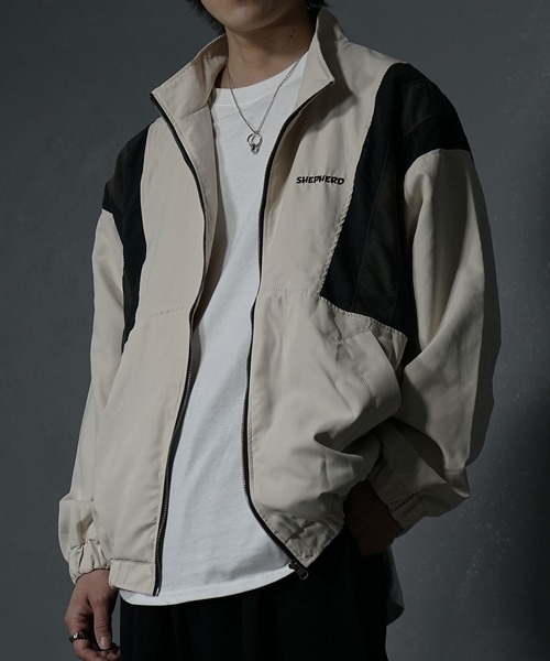 MinoriTY select】ピーチスキン刺繍トラックジャケット メンズ