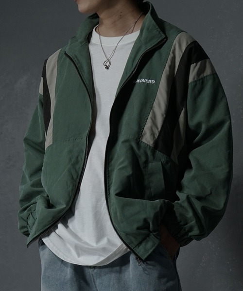 MinoriTY select】ピーチスキン刺繍トラックジャケット メンズ