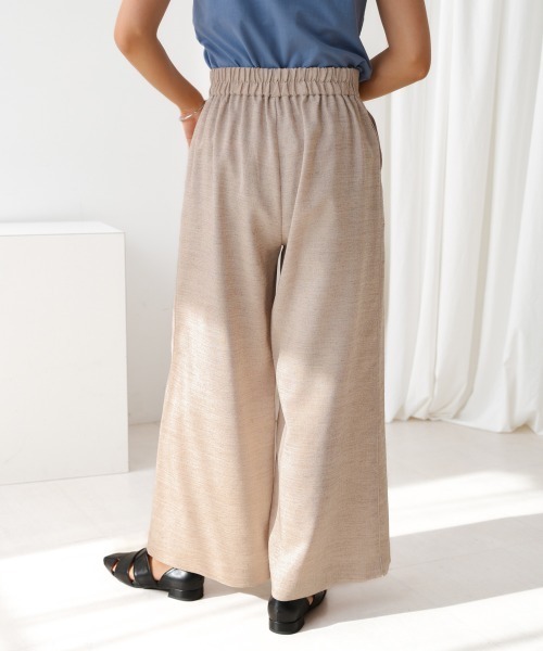 Bou Jeloud(ブージュルード)の「リネンライクパイピングパンツ(その他パンツ・レディース・ダークブラウン/ベージュ・38)」の7枚目の写真
