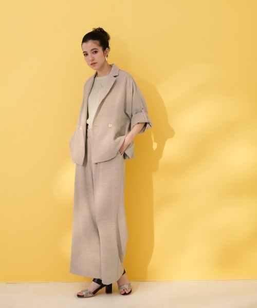 Bou Jeloud(ブージュルード)の「リネンライクパイピングパンツ(その他パンツ・レディース・ダークブラウン/ベージュ・38)」の9枚目の写真