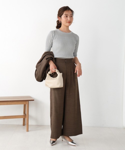 Bou Jeloud(ブージュルード)の「リネンライクパイピングパンツ(その他パンツ・レディース・ダークブラウン/ベージュ・38)」の10枚目の写真