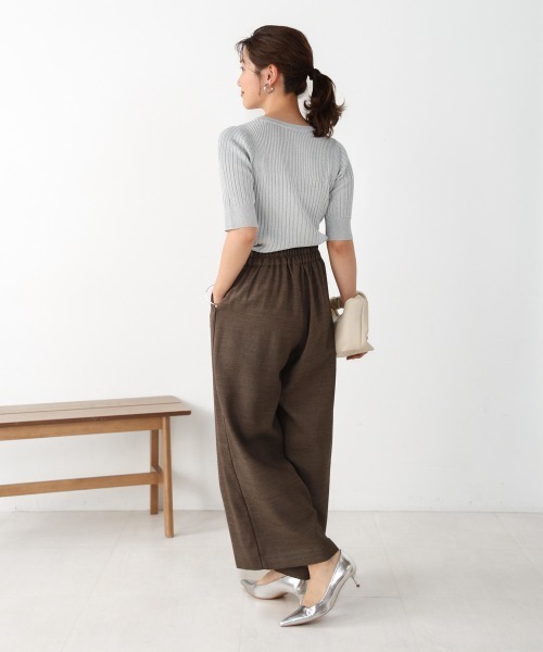 Bou Jeloud(ブージュルード)の「リネンライクパイピングパンツ(その他パンツ・レディース・ダークブラウン/ベージュ・38)」の14枚目の写真