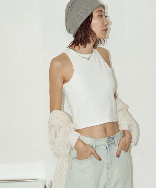 Auntie Rosa Holiday（アンティローザホリデー）の「カップ付きアメスリタンク（タンクトップ・レディース・ピンク/オフホワイト/ブラック・FREE）」の13枚目の写真