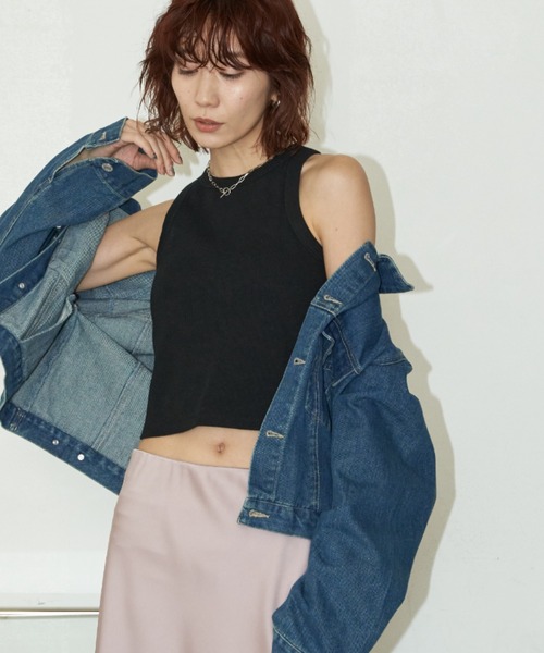 Auntie Rosa Holiday（アンティローザホリデー）の「カップ付きアメスリタンク（タンクトップ・レディース・ピンク/オフホワイト/ブラック・FREE）」の22枚目の写真