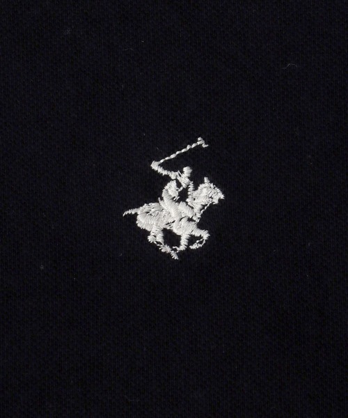 BEVERLY HILLS POLO CLUB（ビバリーヒルズポロクラブ）の「BEVERLY HILLS POLO CLUB ブランドロゴワンポイント刺繍 鹿の子ポロシャツ レディース（ポロシャツ・レディース・ブラック/オフホワイト・M）」の11枚目の写真