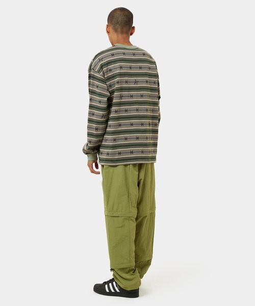 HUF(ハフ)の「RESERVOIR STRIPE LS TEE / HUF ハフ ロングスリーブTシャツ ボーダー ロンT(Tシャツ/カットソー・メンズ・アッシュグレー/ブラック・XX-LARGE/X-LARGE/LARGE/MEDIUM/SMALL/X-SMALL)」の10枚目の写真