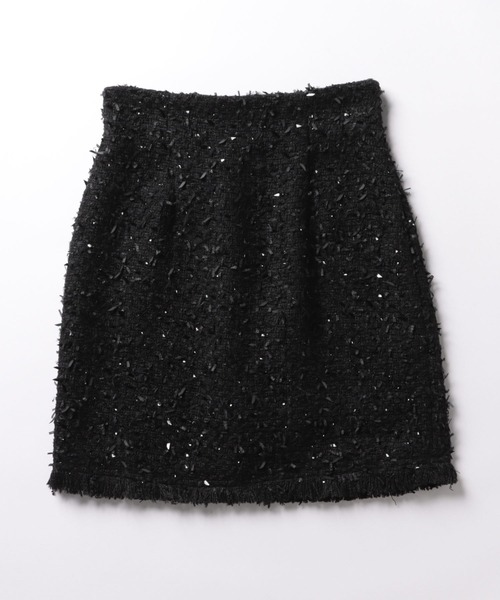 SWINGLE（スウィングル）の「リボンツイードハイウエストミニスカート（スカート・レディース・アイボリー/ブラック・SMALL/MEDIUM）」の22枚目の写真