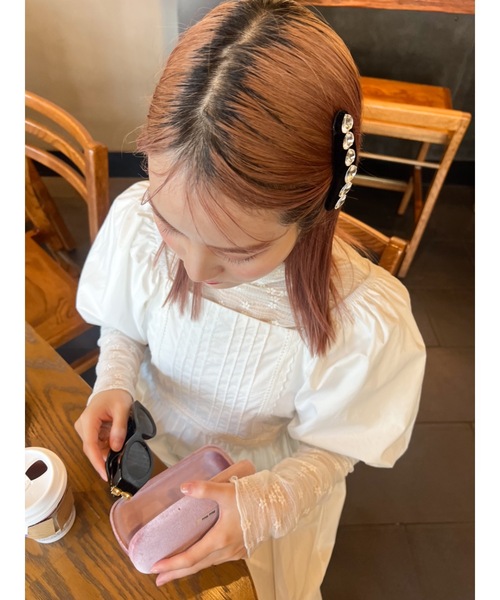 JUMELLE（ジュメロ）の「【ぱっちんピン】velours stone pin（ヘアピン・レディース・ブラック・FREE）」の11枚目の写真