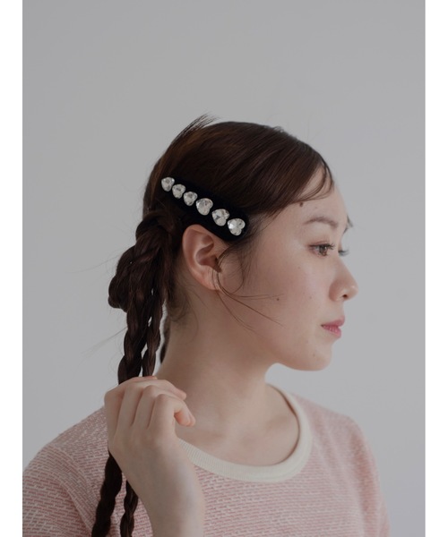 JUMELLE（ジュメロ）の「【ぱっちんピン】velours stone pin（ヘアピン・レディース・ブラック・FREE）」の16枚目の写真
