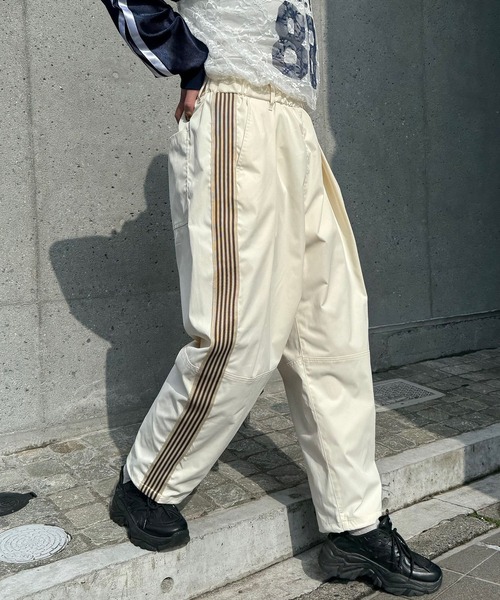 CIAOPANIC（チャオパニック）の「【ユニセックス】エクストラボリュームトラックパンツ（その他パンツ・メンズ・ホワイト/ブラック/グレー/グリーン/カーキ/ブルー・MEDIUM/LARGE/X-LARGE）」の14枚目の写真