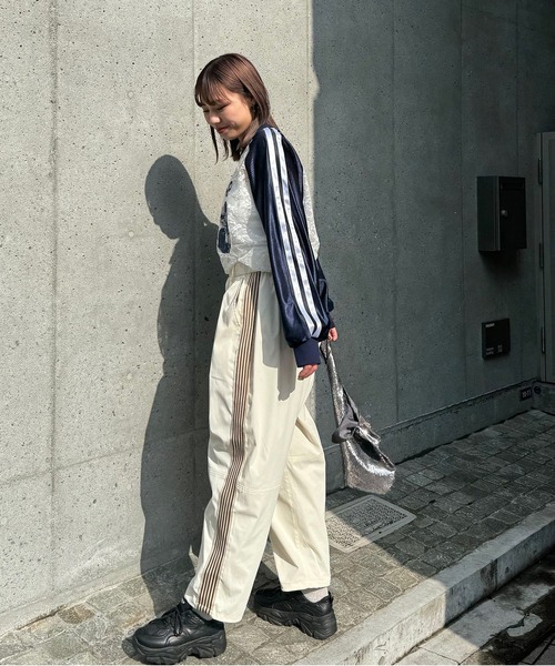 CIAOPANIC（チャオパニック）の「【ユニセックス】エクストラボリュームトラックパンツ（その他パンツ・メンズ・ホワイト/ブラック/グレー/グリーン/カーキ/ブルー・MEDIUM/LARGE/X-LARGE）」の18枚目の写真