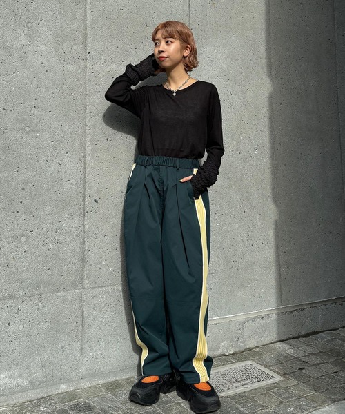 CIAOPANIC（チャオパニック）の「【ユニセックス】エクストラボリュームトラックパンツ（その他パンツ・メンズ・ホワイト/ブラック/グレー/グリーン/カーキ/ブルー・MEDIUM/LARGE/X-LARGE）」の11枚目の写真