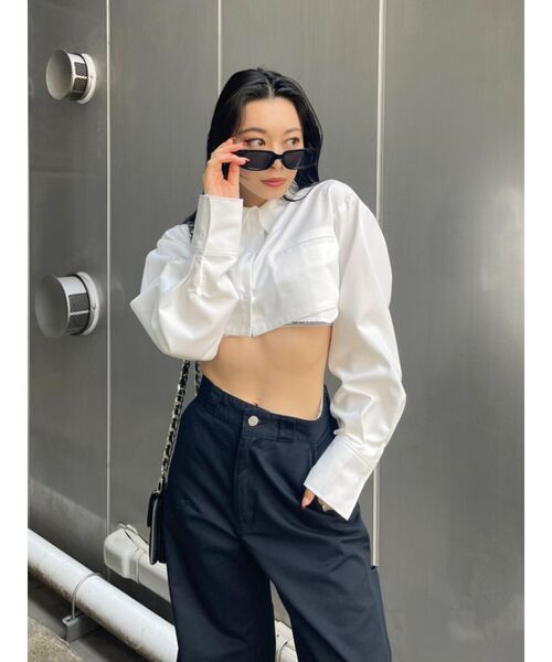 EVRIS（エヴリス）の「【ZOZO】ポケットショートシャツ（シャツ/ブラウス・レディース・ホワイト/ブルー/その他1・FREE）」の12枚目の写真