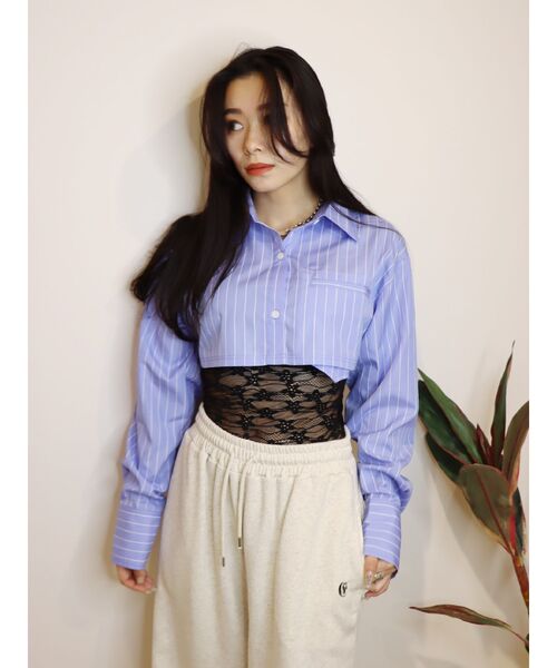 EVRIS（エヴリス）の「【ZOZO】ポケットショートシャツ（シャツ/ブラウス・レディース・ホワイト/ブルー/その他1・FREE）」の21枚目の写真