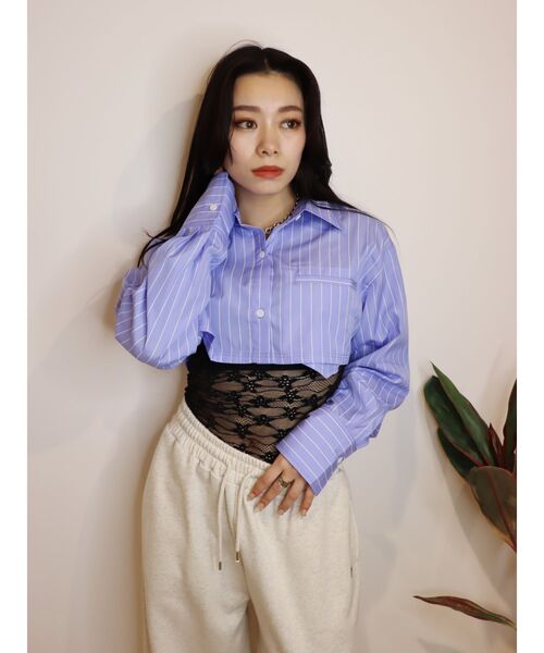 EVRIS（エヴリス）の「【ZOZO】ポケットショートシャツ（シャツ/ブラウス・レディース・ホワイト/ブルー/その他1・FREE）」の19枚目の写真