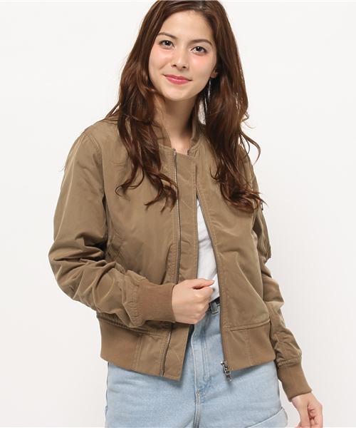 CIAOPANIC(チャオパニック)の「【Ciaopanic】 MA-1(ブルゾン・レディース・カーキ/ベージュ・FREE)」の2枚目の写真