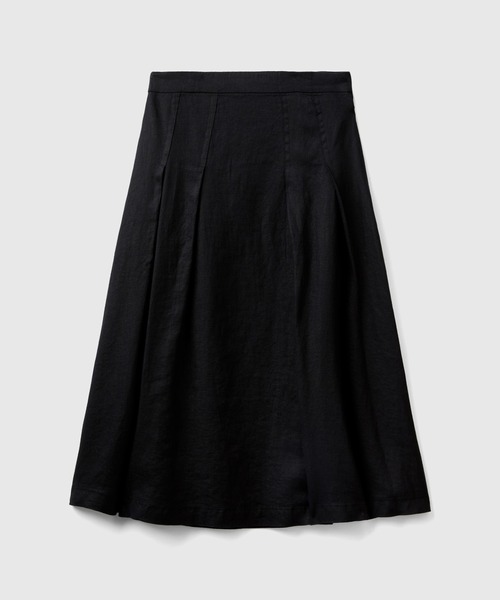 BENETTON (UNITED COLORS OF BENETTON)(ベネトンユナイテッドカラーズオブベネトン)の「リネン100%ミディ丈フレアスカート(スカート・レディース・ブラック/カーキ/ライトベージュ/ホワイト/ベージュ/イエロー・44/40/38/42/36)」の15枚目の写真