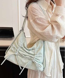 Y2K 【 10色展開 】   紐リボン バックパック/ショルダーバッグ / A4サイズ対応