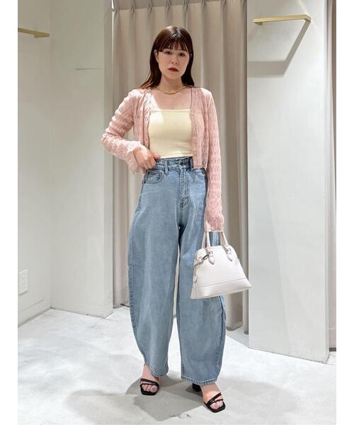 FREE'S MART（フリーズマート）の「◆シアーチュールカーディガン（カーディガン/ボレロ・レディース・ブラック/ホワイト/ピンク・FREE）」の13枚目の写真