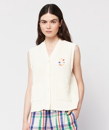 BOBO CHOSES | Knitted buttoned v-neck vest(ベスト)