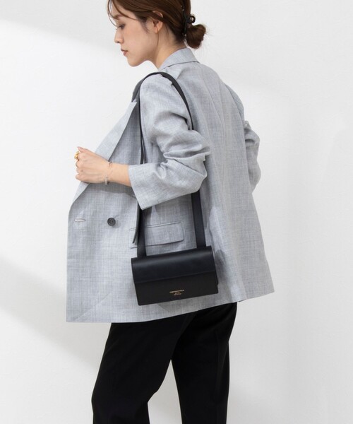 NOLLEY’S（ノーリーズ）の「《セットアップ対応》ウォッシャブルラミーシャンブレーダブルジャケット（テーラードジャケット・レディース・ライトグレー/ブラウン・38/36）」の21枚目の写真