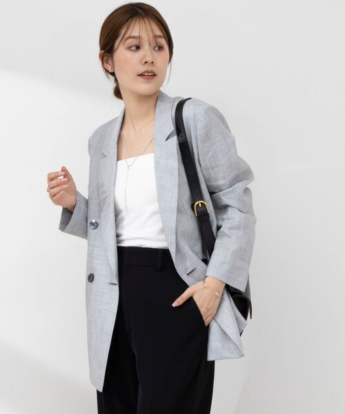 NOLLEY'S フード付きジャケット サイズ38 ミディアムグレー新品 NOLLEY'S｜《セットアップ対応》ウォッシャブルエアボールフード
