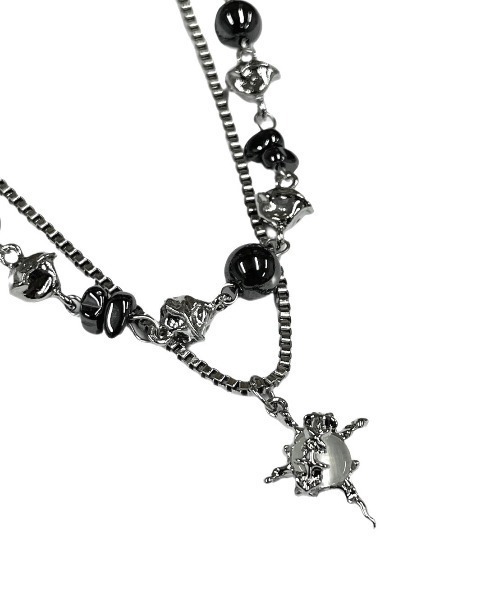 XU(エックスユー)の「【Never mind the XU】stone chain layered necklace / 【ネバーマインド ザ エックスユー】ストーンチェーンレイヤードネックレスシルバーネックレス(ネックレス・メンズ・シルバー・ONE SIZE)」の8枚目の写真