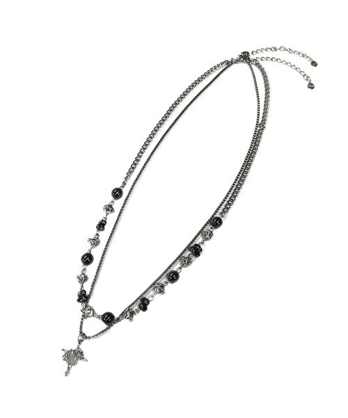 XU(エックスユー)の「【Never mind the XU】stone chain layered necklace / 【ネバーマインド ザ エックスユー】ストーンチェーンレイヤードネックレスシルバーネックレス(ネックレス・メンズ・シルバー・ONE SIZE)」の10枚目の写真