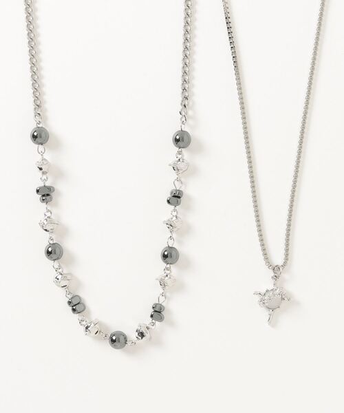 XU(エックスユー)の「【Never mind the XU】stone chain layered necklace / 【ネバーマインド ザ エックスユー】ストーンチェーンレイヤードネックレスシルバーネックレス(ネックレス・メンズ・シルバー・ONE SIZE)」の12枚目の写真