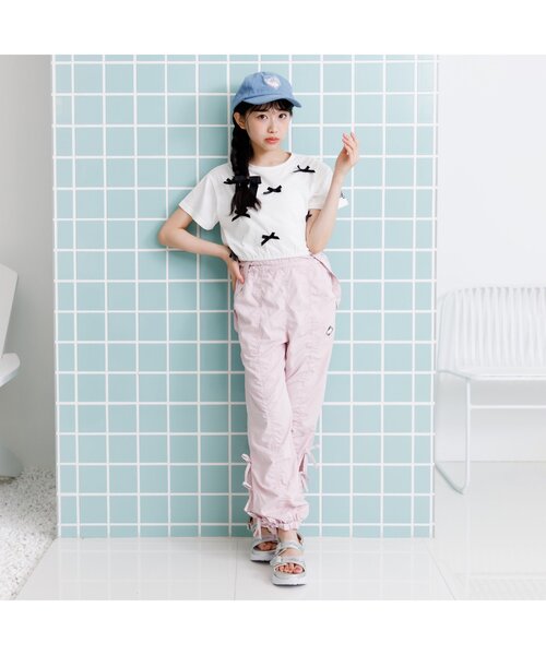 algy（アルジー）の「タンタケりぼんT（Tシャツ/カットソー・キッズ・ブラック/サックスブルー/オフホワイト・XX-SMALL/X-SMALL/MEDIUM/SMALL）」の6枚目の写真