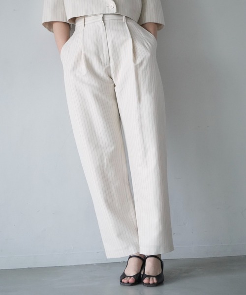 CLANE(クラネ)の「CURVE LINE PANTS(その他パンツ・レディース・ブラック/その他/パープル・0/1/2)」の3枚目の写真
