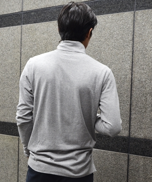 SHIPS（シップス）の「★★SC: SHIPS（シップス） "Smile Cotton" 天竺 タートルネック カットソー■（Tシャツ/カットソー・メンズ・ホワイト/グレー/ネイビー/ダークブルー・SMALL/LARGE/MEDIUM/X-LARGE）」の13枚目の写真