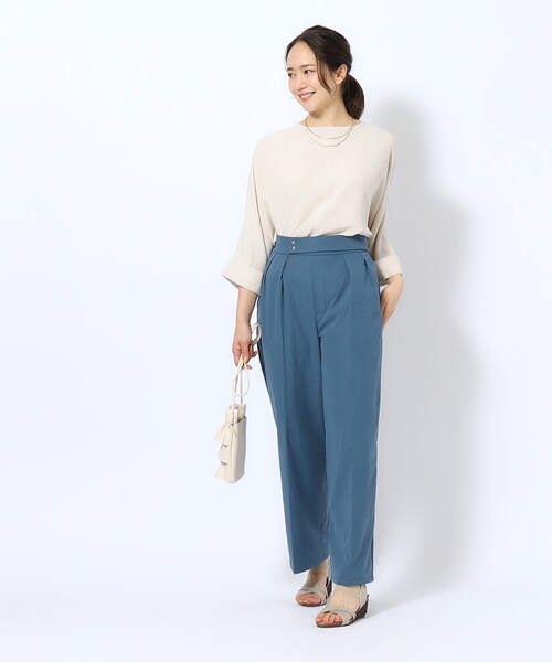 DRESKIP（ドレスキップ）の「◆【洗える/洗濯後シワになりにくい/UV】ドット釦タックワイドパンツ（その他パンツ・レディース・ベージュ/ブラック/カーキ/ブルー・02/03/04）」の15枚目の写真