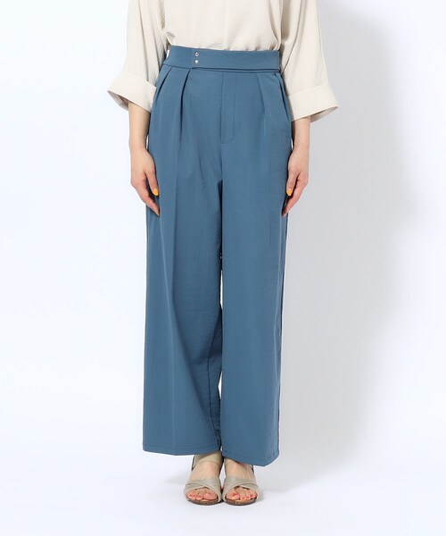 DRESKIP（ドレスキップ）の「◆【洗える/洗濯後シワになりにくい/UV】ドット釦タックワイドパンツ（その他パンツ・レディース・ベージュ/ブラック/カーキ/ブルー・02/03/04）」の21枚目の写真