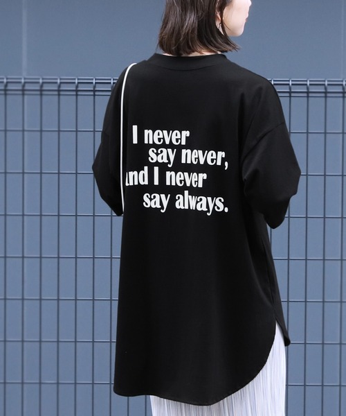 reca(レカ)の「バッグロゴプリントBIGTシャツ(Tシャツ/カットソー・レディース・ブラック/ホワイト/ナチュラル・FREE)」の9枚目の写真