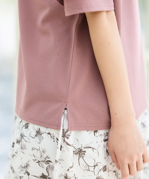 花柄バックシャン長袖Tシャツ 12-2105-078 2012000433847｜子供
