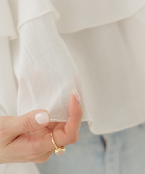 flower(フラワー)の「ペタルフリルキャミ(キャミソール・レディース・ホワイト/ピンク・FREE)」の13枚目の写真