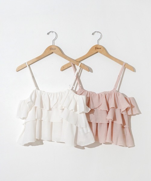 flower(フラワー)の「ペタルフリルキャミ(キャミソール・レディース・ホワイト/ピンク・FREE)」の19枚目の写真
