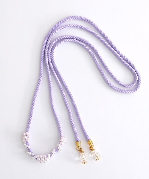 apres les cours（アプレレクール）の「ビーズ帯かざり_アプレのはんなり浴衣&甚平（和装小物・キッズ・アイボリー/ラベンダー/ネイビー・FREE）」の8枚目の写真