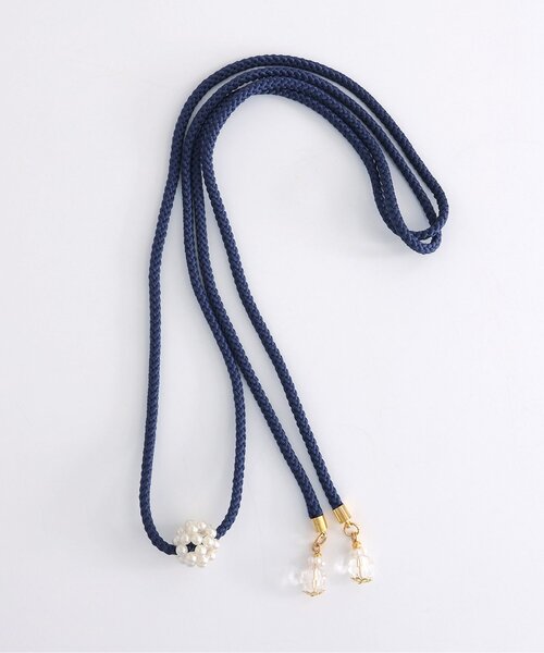 apres les cours（アプレレクール）の「ビーズ帯かざり_アプレのはんなり浴衣&甚平（和装小物・キッズ・アイボリー/ラベンダー/ネイビー・FREE）」の7枚目の写真