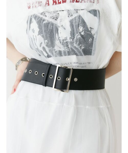 jouetie（ジュエティ）の「ワイドベルト（ベルト・レディース・ブラック/シルバー・FREE）」の2枚目の写真