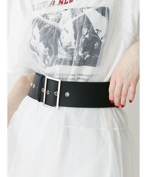 jouetie（ジュエティ）の「ワイドベルト（ベルト・レディース・ブラック/シルバー・FREE）」の5枚目の写真