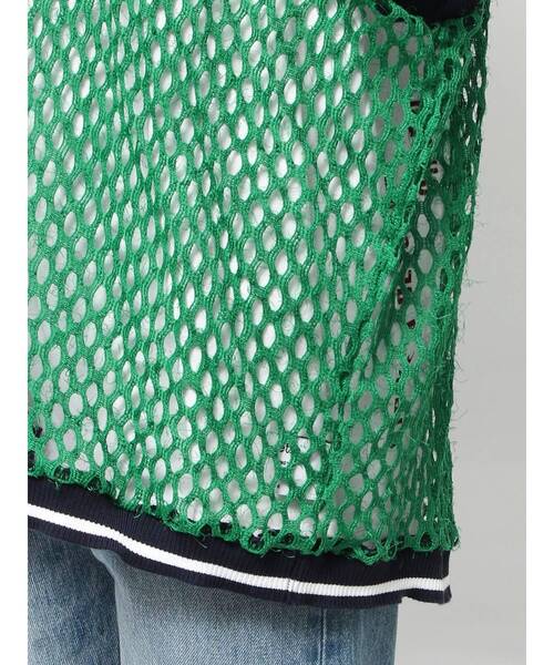 jouetie(ジュエティ)の「Vネックメッシュチュニックベスト(ベスト・レディース・アイボリー/ブラック/グリーン・MEDIUM)」の14枚目の写真