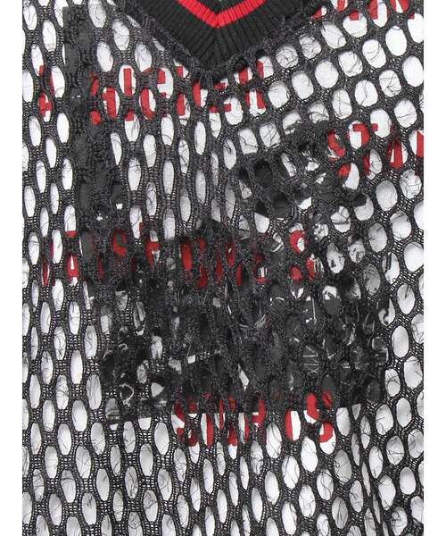 jouetie(ジュエティ)の「Vネックメッシュチュニックベスト(ベスト・レディース・アイボリー/ブラック/グリーン・MEDIUM)」の7枚目の写真