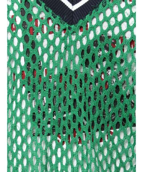 jouetie(ジュエティ)の「Vネックメッシュチュニックベスト(ベスト・レディース・アイボリー/ブラック/グリーン・MEDIUM)」の8枚目の写真