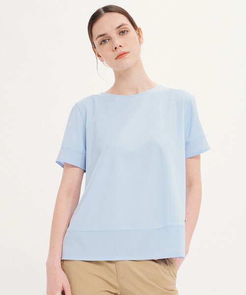 AIGLE（エーグル）の「吸水速乾 接触冷感 ショートスリーブTシャツ RP（Tシャツ/カットソー・レディース・ライトブルー/ホワイト/ネイビー・XS/S/M/L）」の2枚目の写真